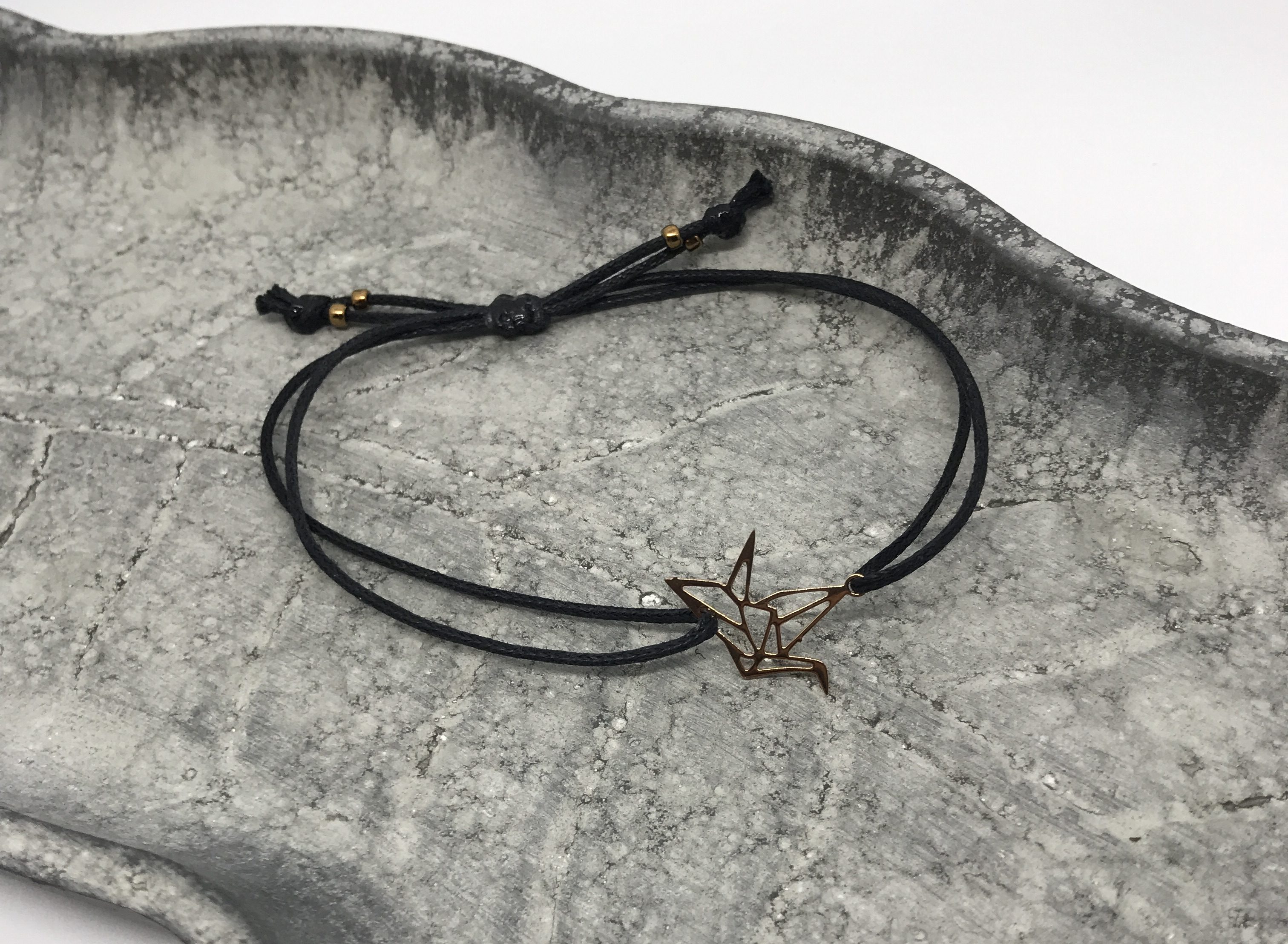 Origami Schwan Rosegold Schwarz Watsonholmes